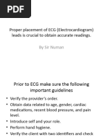 Proper Placement of ECG (Electrocardiogram) Leads