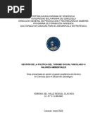 Gestión de La Política de Turísmo Social Vinculado A Los Valores Ambientales