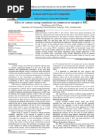 Effect of Various Curing Conditions On Compressive Strength of HPC