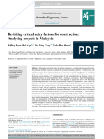 Revisiting Critical Delay Factors For Construction