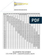 Tabela de Peso Parafuso SXT Din 931