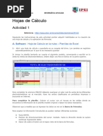 Actividad 1 Hoja de Calculo Parte 1