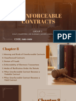 MGT 161 Unenforceable Contracts