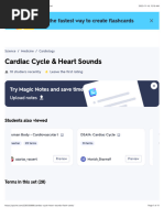 Cardiac Cycle & Heart Sounds Flashcards - Quizlet