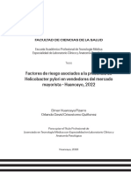 Fatores de Riesgo Por Helicobacter Pylori