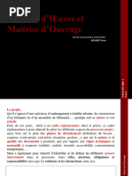 Maitrise D'oeuvre Et D'ouvrage - 1er Année Master Architecture - 2019 2020