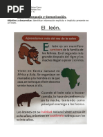 COMprensión Lectora - El León