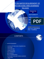 Water Requirement Analysis Hubli and Dharwad CROPS