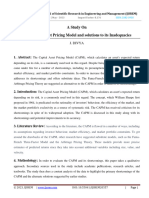 A Study On The Capital Asset Pricing Model and Solutions To Its Inadequacies