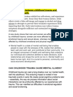 The Connection Between Childhood Trauma and Adult