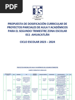 Propuesta de Dosificacion Curricular Ppa - Segundo Trimestre - Zona Ahuacatlan