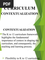 Curriculum Contextualization