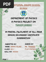 Physics Project On Transformers Class 12