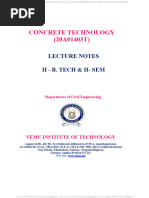 JNTUA Concrete Technology Notes R20