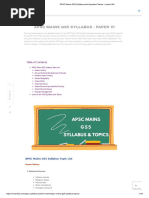 APSC Mains GS5 Syllabus and Important Topics - Lucent IAS