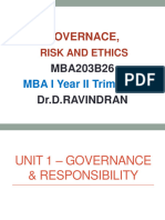 Unit 1 - Governance Responsibility