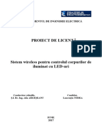 PROIECT LICENȚĂ Sistem Wireless Pentru Controlul Corpurilor de Iluminat Cu LED-uri