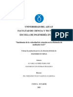 Universidad Del Azuay Facultad de Ciencia Y Tecnología Escuela de Ingeniería en Minas