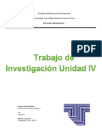 Trabajo de Investigación Unidad IV 20%