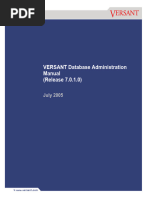 Versant Database v.7.0.1.0 Administration Manual