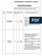 Job Opportunities Teaching and Non Teaching Punjab Cancer Care Hospital Manawa Lahore 071223