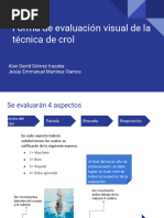 3 - Forma de Evaluación Del Estilo de Crol