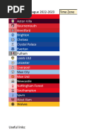 Premier League Interactive Table 2022-23 NM Final