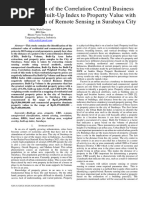Identification of The Correlation Central Business District and Built-Up Index To Property Value With The Utilization of Remote Sensing in Surabaya City