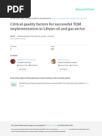 Critical Quality Factors For Successful TQM Implementation in Libya Oil and Gas Sector