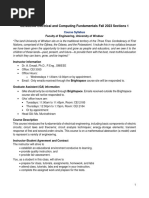 GENG2340-1 Syllabus - Electrical Engineering Fundamentals