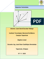 Tema 4 Álgebra Lineal Espacios Vectoriales PDF