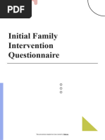 En Initial Family Intervention Questionnaire by Slidesgo