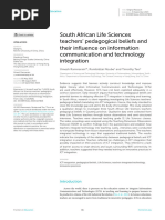 South African Life Sciences Teachers Pedagogical Beliefs and Their Influence On Information Communication and Technology Integration