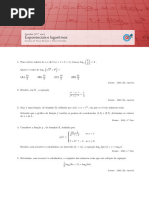 Funções - Exponenciais e Logaritmos (12.º Ano) - Itens de Provas Nacionais - Enunciados