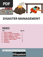 Disasters and Its Mitigation Plan.