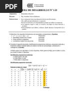 Prueba de Desarrollo #1 (D) - Solucionario-23141