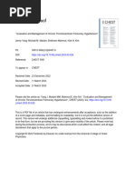 Evaluation and Management of Chronic Thromboembolic Pulmonary Hypertension