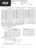 Request Form For The Award of BSC Degree (C.I.hamiT)