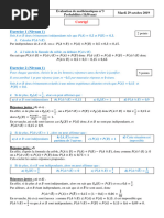 Evaluation N°3 - Probas Cond Et Indép Correction