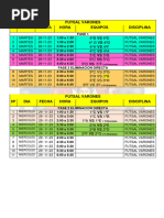 Fixture Olimpiadas Micaelinas 2023