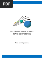 2023 Kawai Music School Piano Competition Online 20220316