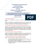 Cuestionario Preguntas Derecho Agrario.