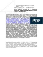 Revisión en Amparo Directo. Alcance de La Expresión "Interpretación Directa de Un Precepto Constitucional" Como Supuesto de Procedencia de Ese Recurso.