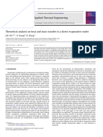 Theoretical Analysis On Heat and Mass Transfer in A Direct Evaporative Cooler