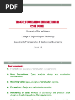 TR335 Foundation Engineering II - Deep Foundations