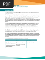 T Change Assessment Survey Organizational Culture Survey