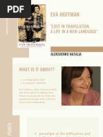 Eva Hoffman Lost in Translation. A Life in A New Language - Aleksiienko