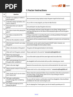 C Factor Instructions