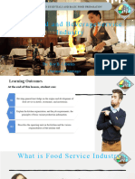 Topic 1 Food Service Industry