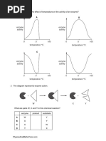 Multiple Choice Enzymes Plant and Animal Nutrition